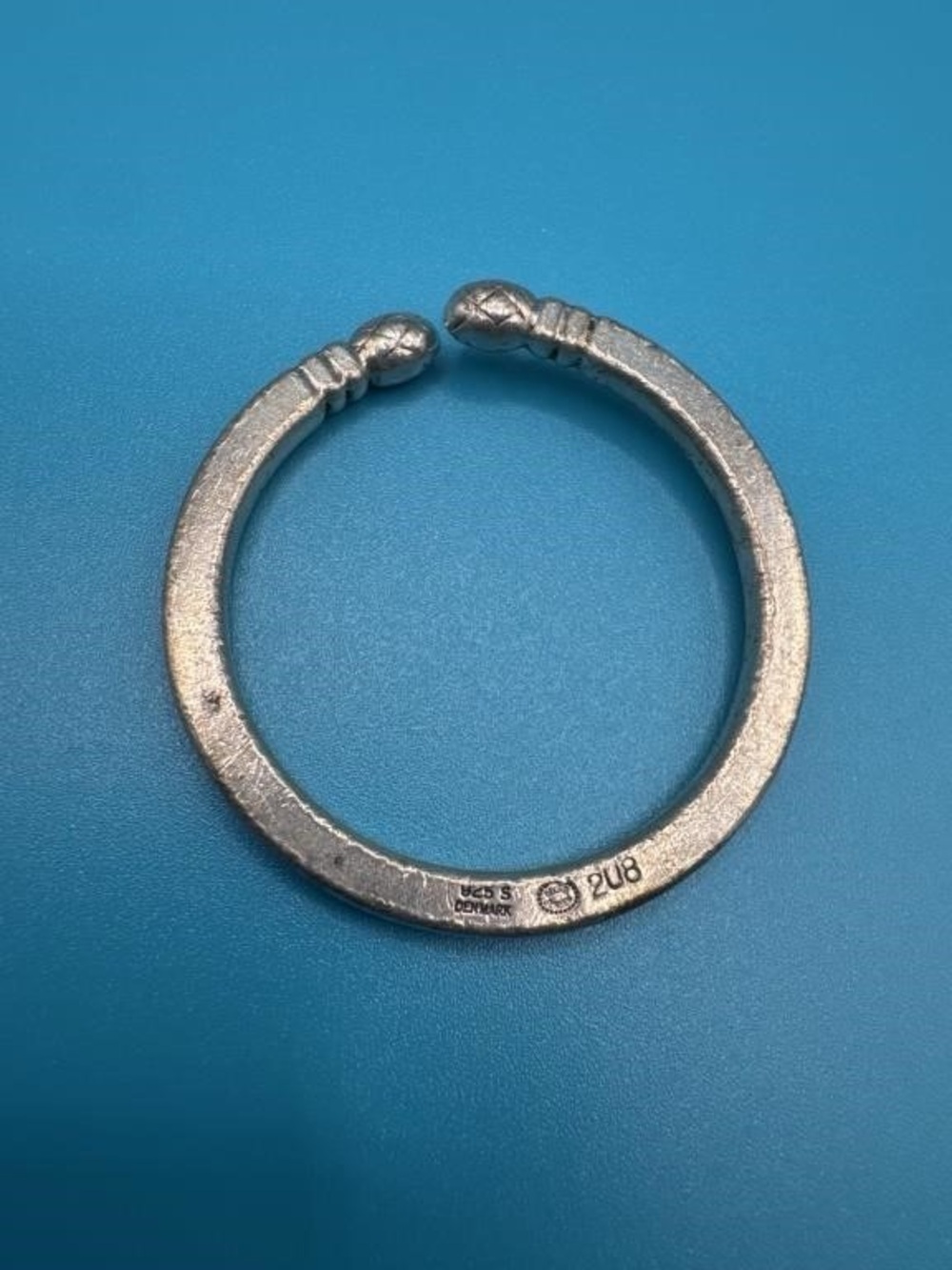 Georg Jensen Sterling Silver Key Ring #208 Denmark 9.24g 925S